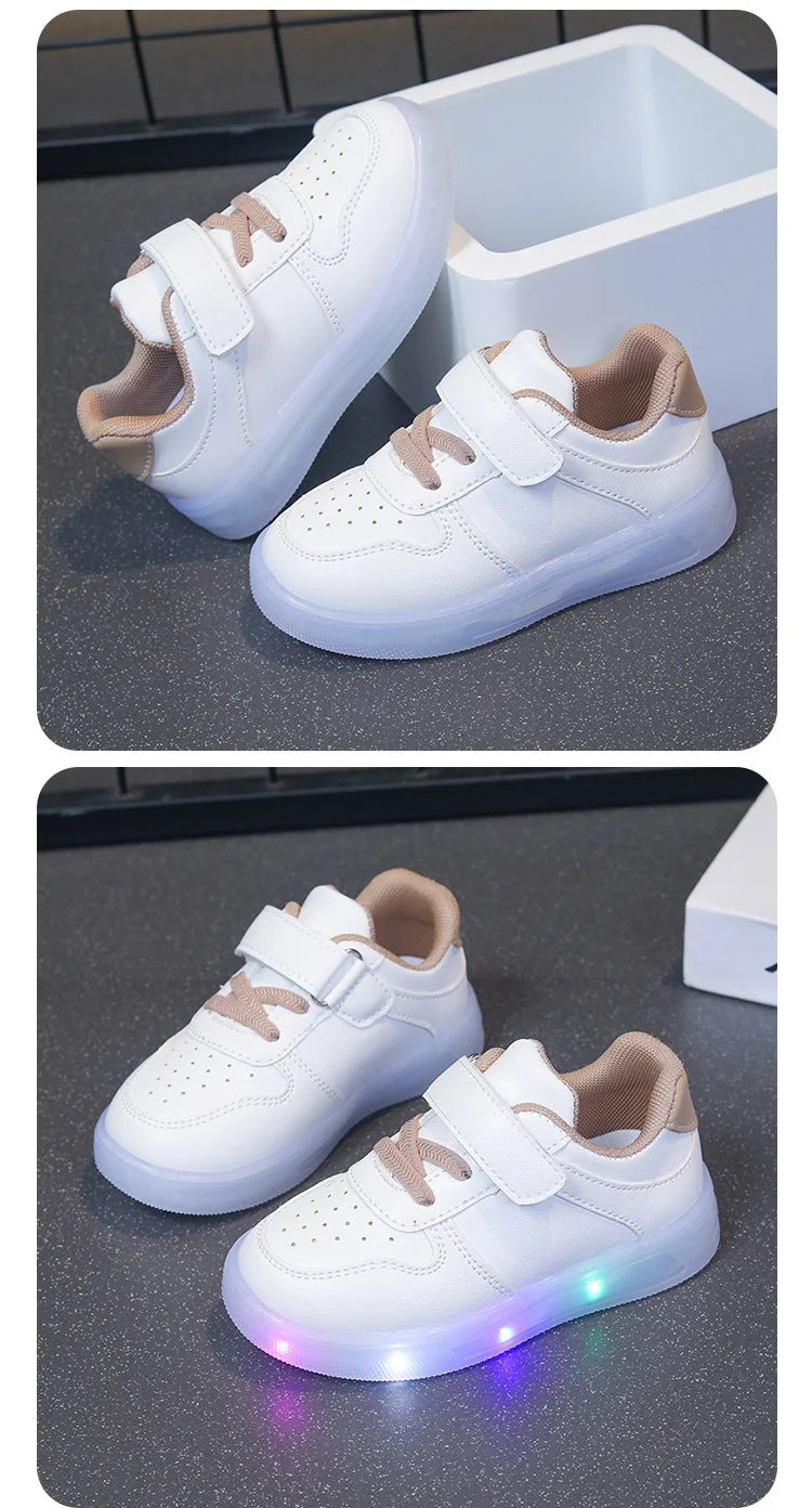 Zapatos Fashion Girls' Sneakers Spring New Kids Luminous Shoes Breath Boys Shoes Anti Slip Girls Casual Shoe Кроссовки