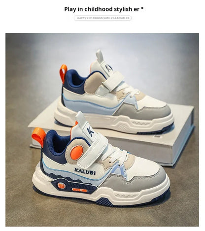 Fashion Children's Sneakers Kids Design White Non-slip Casual Shoes for Boys Girls Hook Breathable Trainers Toddler Outdoor Shoe