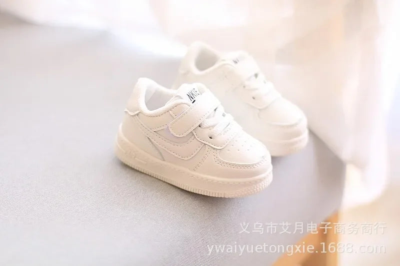 Children Sneakers Boys Girls Leather Low-Top Board Shoes Students Soft Bottom Footwear Kids Running Shoes Baby Casual Footwear