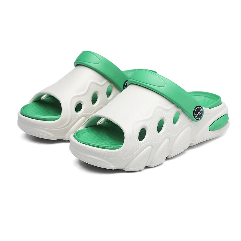 Soft-soled slippers Boys 2025 summer new two-wear children's flip-flops sandals girls breathable non-slip beach shoes