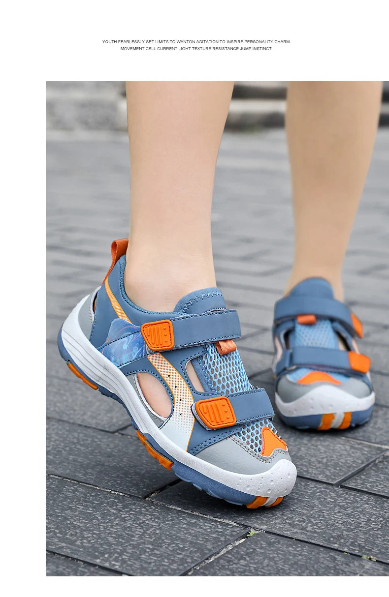 Boys Soft Sandals Fashion Children Shoes Solid Color Baby Sole Anti-slip Anti collision outdoor Girls Sandalias Flat Beach