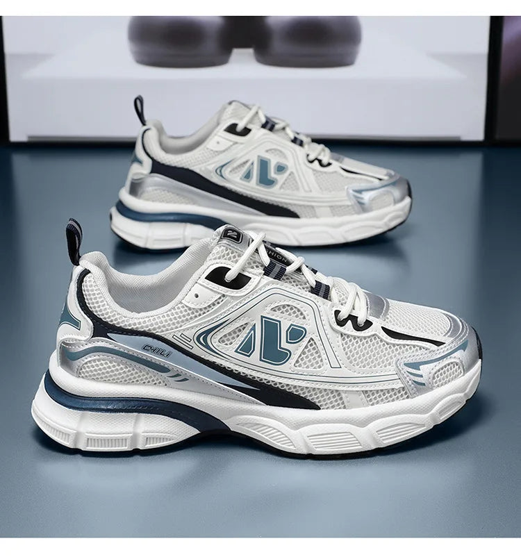 Men's Sneakers Fashion Breathable Sports Shoes Outdoor Running Shoes for Men Lace Up Platform Training Sneakers Tenis Masculino