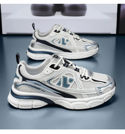 Men's Sneakers Fashion Breathable Sports Shoes Outdoor Running Shoes for Men Lace Up Platform Training Sneakers Tenis Masculino