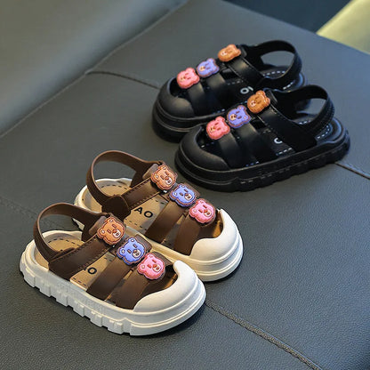 Summer Indoor Outdoor Anti-slip Soft Bottom Girls Boys Toddler Kids Sandals PVC Sole Comfortable