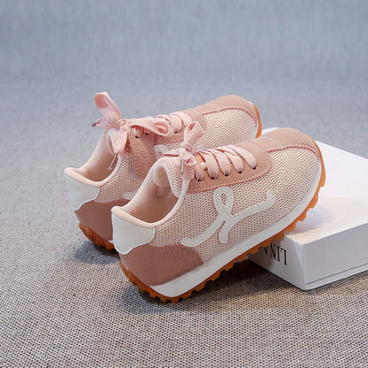 Children's Sneakers 3-18 Years Old Four Seasons Yellow Breathable Boys Girls Casual Shoes Gray Soft Non-slip Kids Running Shoes