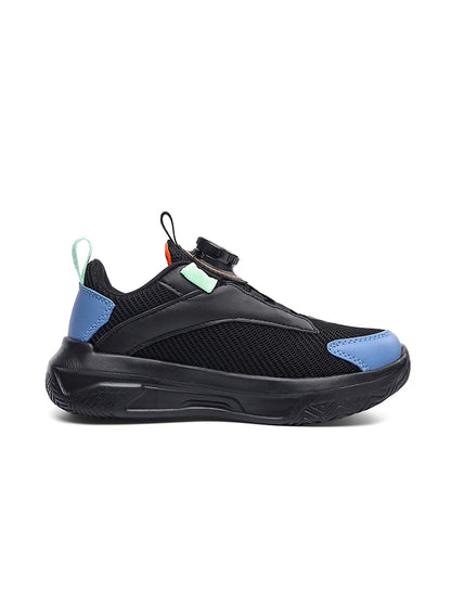 Boys' New Trendy Color-Blocked Mesh Sneakers with Knob Buckle, Dad Shoe Style Breathable Children's Shoes, Spring and Autumn Campus Outdoor Non-Slip Running Shoes, Casual Sports Trendy Shoes