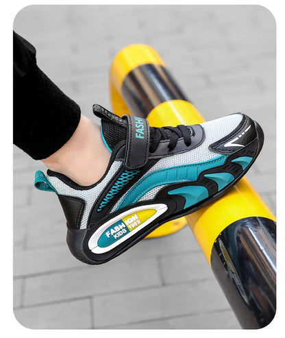 Children's Sneakers for Boys Breathable Mesh Running Sports Shoes Lightweight Students Kids Casual Walking Shoes Non-Slip