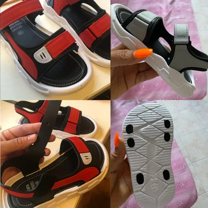 Summer Baby Sandals Solid Color Baby Boy Sandals Soft Sole Anti-slip Boys Girls Sandals Toddler Baby Shoes Beach