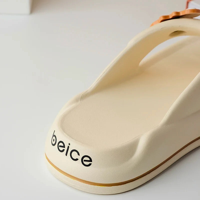 Solid Color Non-slip Leisure Couple Slippers Women Summer Beach Slippers Outdoor Women Flip Flops Breathable Beach sandals women (Available)