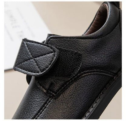 Boys Leather Shoes New Fashion Kids Causal School Formal Flat Shoes Black Brown Simple Performance Children Uniform Shoes