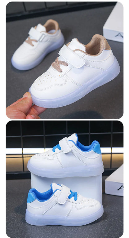 Zapatos Fashion Girls' Sneakers Spring New Kids Luminous Shoes Breath Boys Shoes Anti Slip Girls Casual Shoe Кроссовки