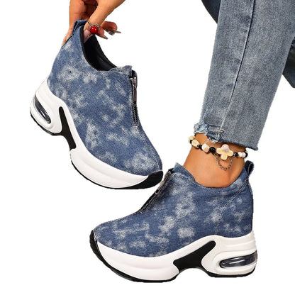 Women Sneakers Anti-slip Platform Wedge Sneakers Women Slip on Casual Lady Vulcanized Shoes Women Zapatos De Mujer2026