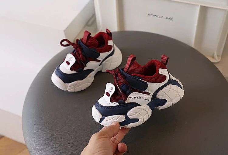 New Boy Fashion Sneaker Spring Mesh Breathable Platform Running Shoes Tennis Shoe High Quality Non Slip Sport Shoes Girls I01125