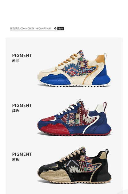 New Men's Sneakers Fashion Skateboard Shoes Outdoor Casual Running Shoes for Men Lace-up Platform Tenis Shoes Zapatillas Hombre