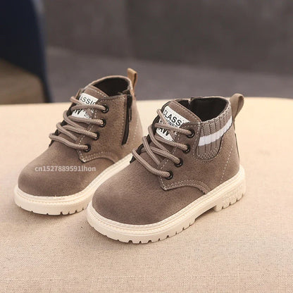 Material Plush Kids Winter Boots Cotton Fabric Spring Autumn Children Shoes Baby Toddler Boys Girls Boots
