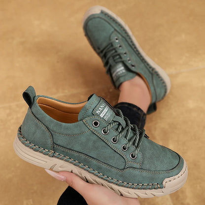 Platform Loafers 2025 New High Quality Men's Sports Shoes Leather Casual Shoes Autumn Breathable Men's Shoe Women's Flat Shoes