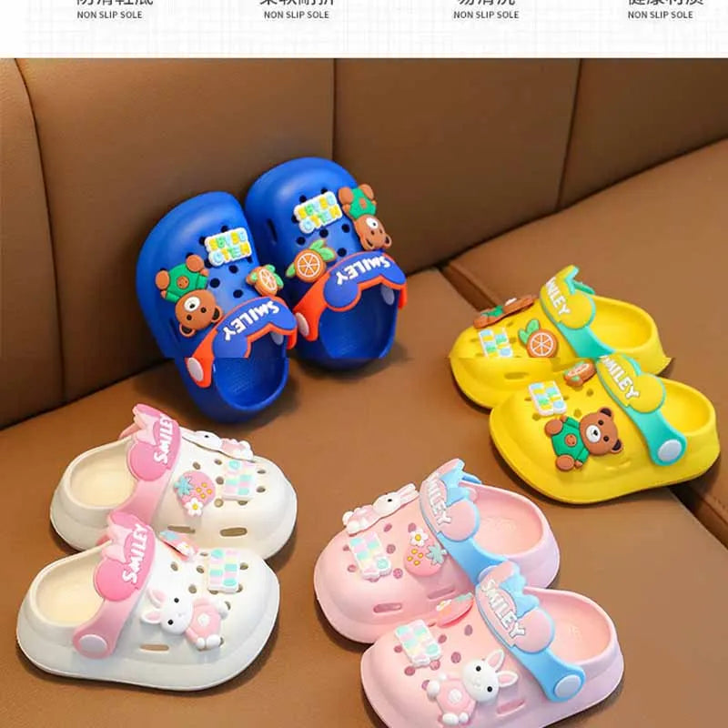 Cartoon Beach Children's Sandals Boys and Girls Summer Non Slip Soft Soled Indoor Shoes Kids Household Sandals Baby Slippers