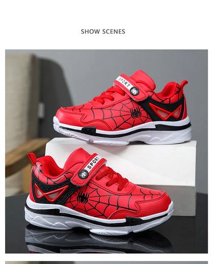 Kids Shoes Boys Sneakers Red PU Leather Children Sneakers New Fashion Casual Fashion Sports Outdoor Running Tennis Shoes for Boy