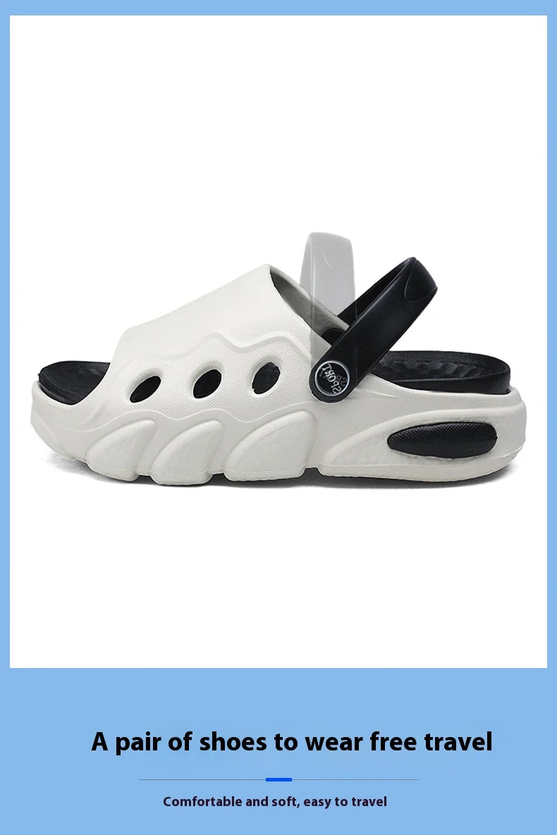 Soft-soled slippers Boys 2025 summer new two-wear children's flip-flops sandals girls breathable non-slip beach shoes