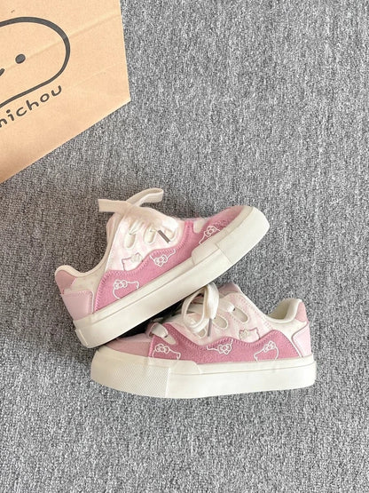 New Women's Casual Flat-soled Sports Shoes Cute Patterns Trainers Ladies Sneakers Breathable Star Women Sneakers