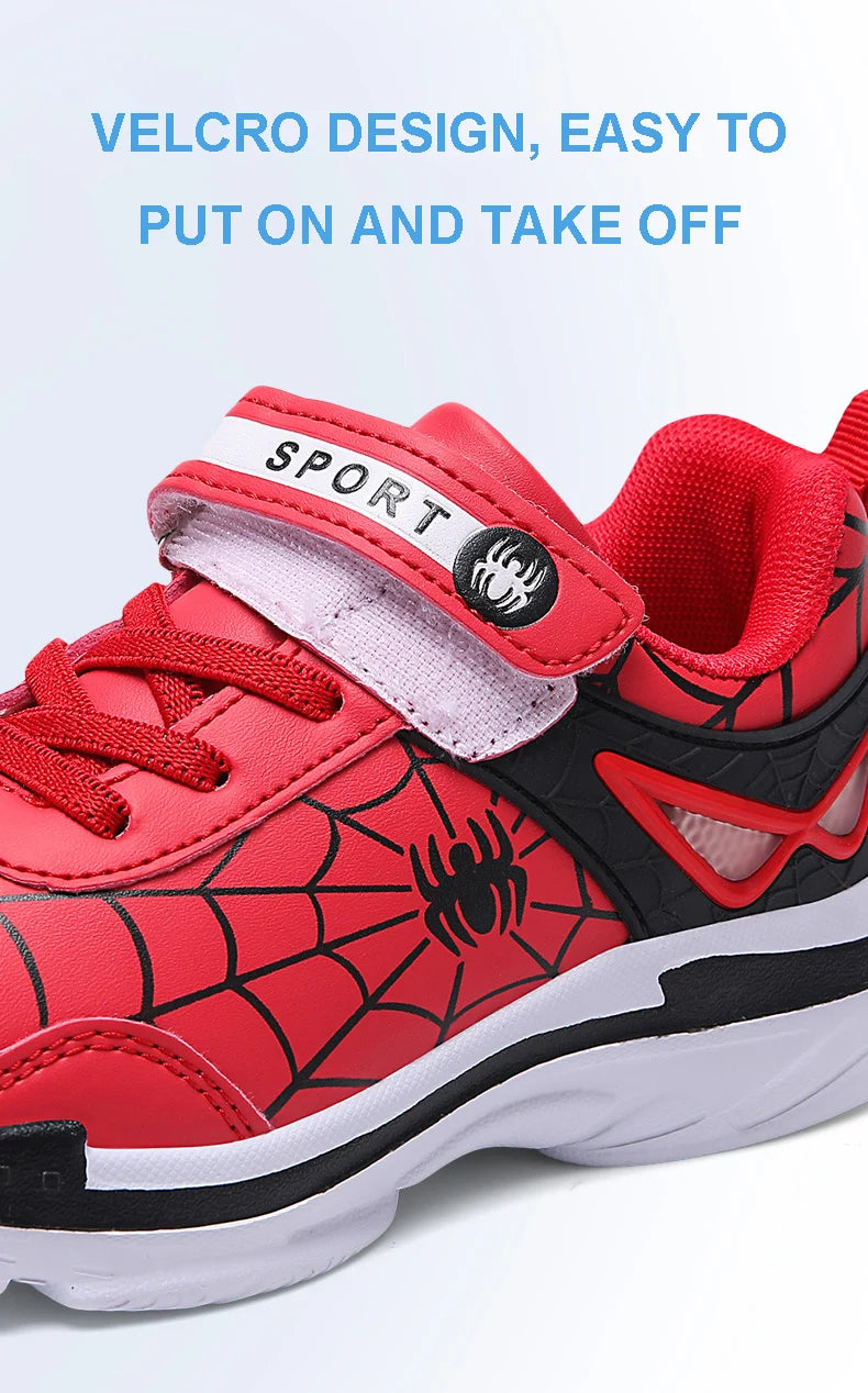 Kids Shoes Boys Sneakers Red PU Leather Children Sneakers New Fashion Casual Fashion Sports Outdoor Running Tennis Shoes for Boy