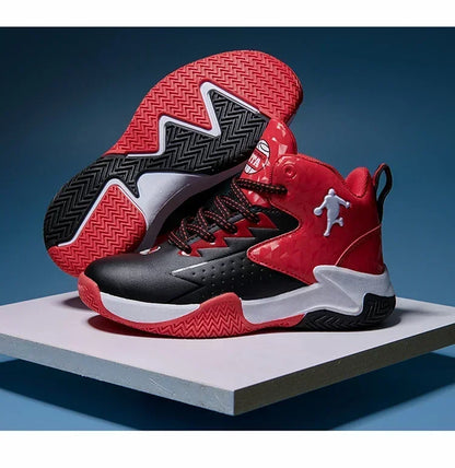Children Basketball Shoes for Boys Girls Kids Teenagers Breathable Non-slip Lace Up Indoor Outdoor Training Sneakers Tennis Shoe