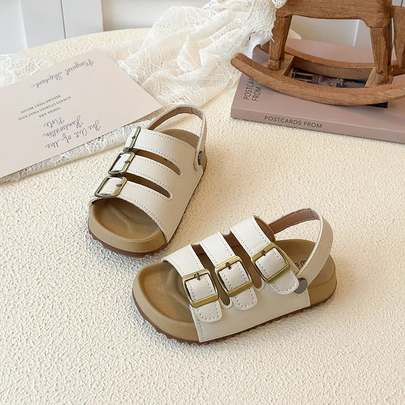Girls Boys Summer New Fashion Korean Style Soft Bottom Anti-slippery Versatile Open-toe Beach Shoes