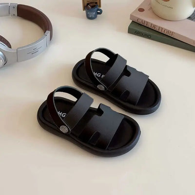 Summer New Children Sandals for Girls Boys Fashion Korean Style Soft Non-slip Versatile Chic Open-toe Casual Beach Shoes