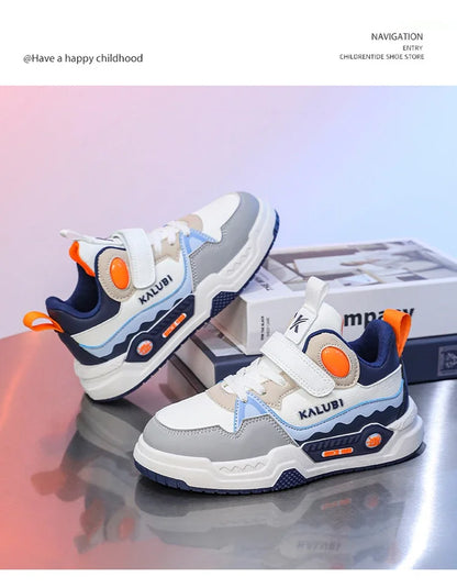 Fashion Children's Sneakers Kids Design White Non-slip Casual Shoes for Boys Girls Hook Breathable Trainers Toddler Outdoor Shoe