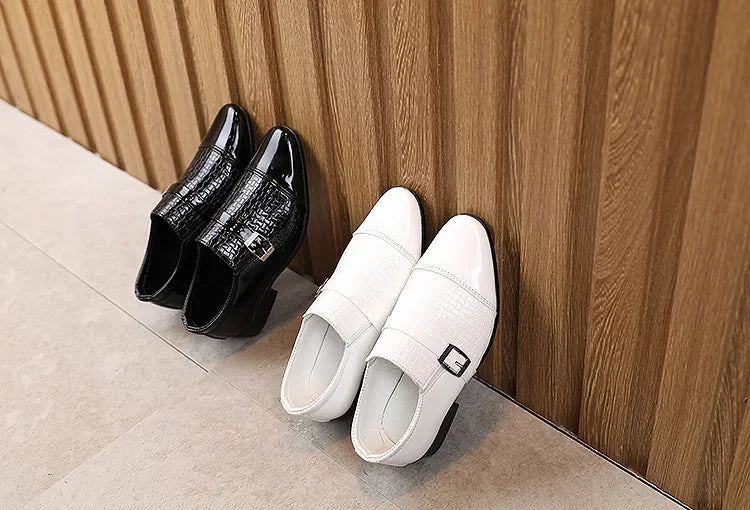Kids Leather Shoes Students Boys Girls Soft Bottom Performance Shoes Fashion children Wedding Party Dress Shoe Toddler Footwear