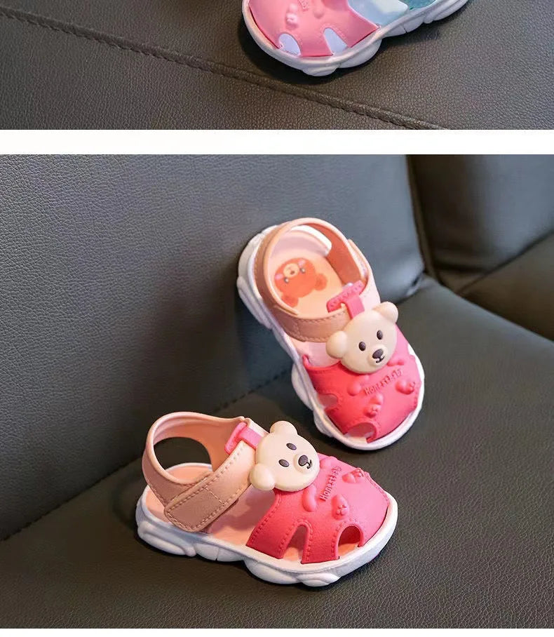 1-3 Years Baby Sandals Summer Little Kids Beach Shoes For Baby Quick Dry Toddler Boys Girls Cute Sandals Brown, Pink, Red, Blue