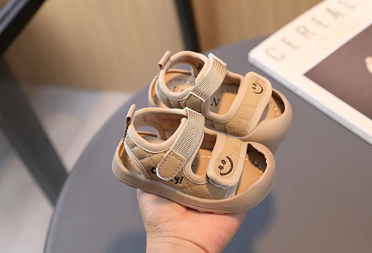 Toddler Sandals Summer Children Shoes Little Kids Sport Sandals Lucky Smile Face Unisex Baby Boys Girls Casual Anti-slip Sandals