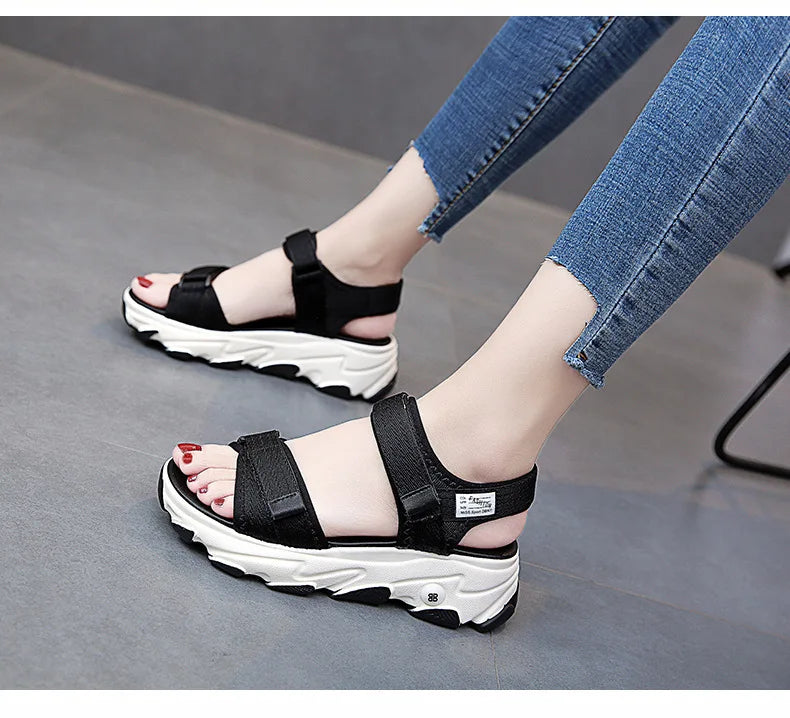 Sandals Women Shoes New Summer Sports Daddy Fashion Casual Non-Slip Platform non-slip Beach Shoes Sandalias