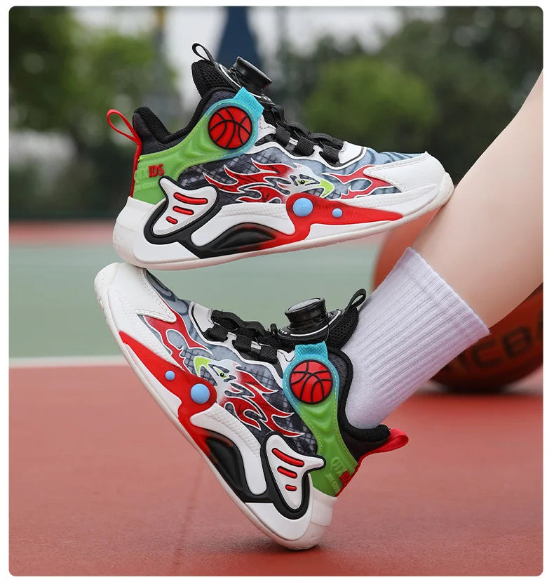 Kids Sneakers Fashion Basketball Shoes for Children Boys Breathable Mesh Sneakers Casual Sports Shoes New Design Trainers
