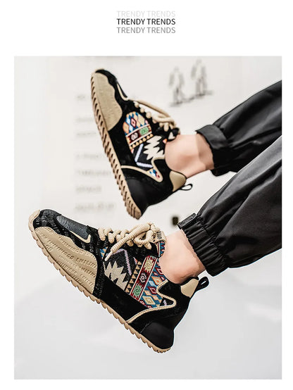 New Men's Sneakers Fashion Skateboard Shoes Outdoor Casual Running Shoes for Men Lace-up Platform Tenis Shoes Zapatillas Hombre