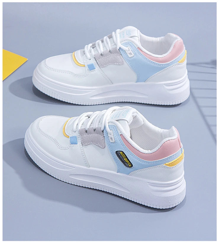 Women Sneakers PU Leather Women's Shoes White Platform Casual Sneaker Spring Summer Female Board Shoes Flats Ladies Trainers