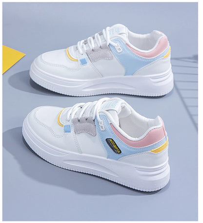 Women Sneakers PU Leather Women's Shoes White Platform Casual Sneaker Spring Summer Female Board Shoes Flats Ladies Trainers