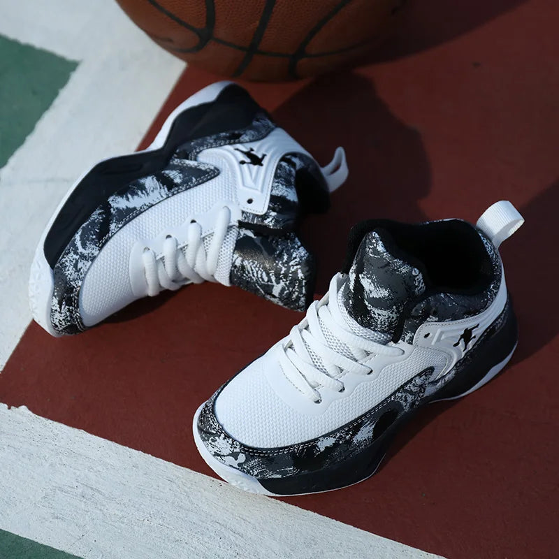 Basketball Shoes for Kids Sneakers New Boys Brand Thick Sole Non-slip Children Sports Shoes Child Boy Basket Trainer Shoes