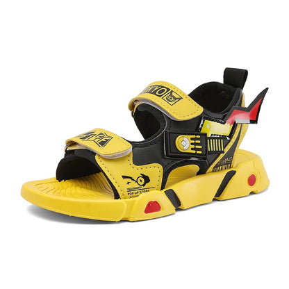 Boys Sandals 1-12 Year Old Soft Sole Anti Slip Sandals Cartoon Outwear Small and Medium Sized Children Beach Sandals