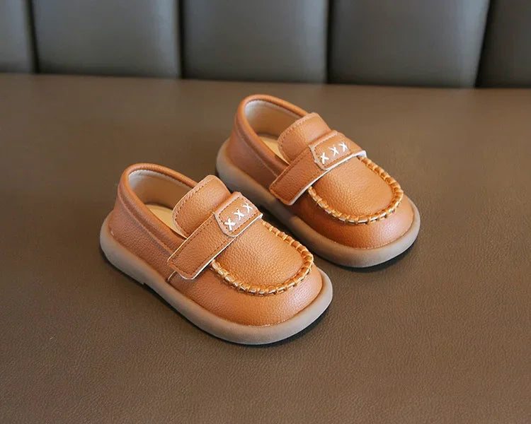 Boys Formal Leather Shoes for Children Kindergarten School Fashion Flats Kids Slip-on Loafers Classic Spring Autumn Korean Style