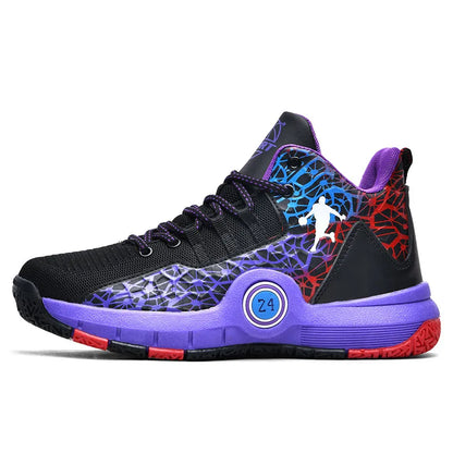 Hot Sale Cheap High Basketball Sneakers Men Women Fashion Printed Basketball Trainers Baskets Outdoor Platform Sport Shoes Boys