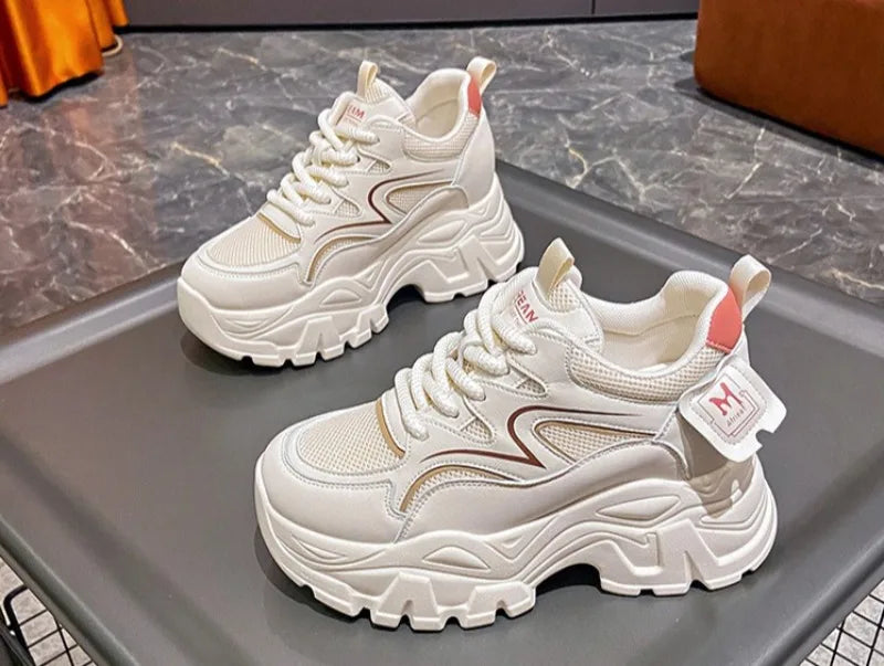 New Women Platform Casual Sneakers Autumn Fashion Women Comfortable Increased Sport Shoes Outdoor Breathable Basketball Sneakers