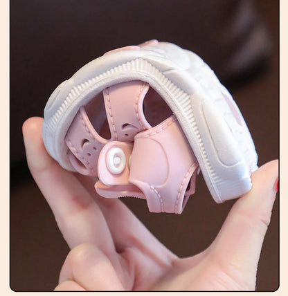 New Summer Cute Bow Rhinestone Baby Shoes For Girls Non-Slip Soft-Soled Children Toddler Kids Sandals With Covered Toes