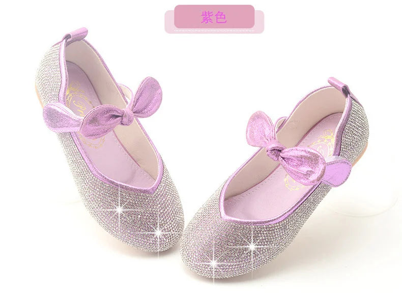 Girls Wedding Shoes Glitter New Brand Flat Heels Children Princess Sandals Dance Kids Fashion Party Shoes with Pearl