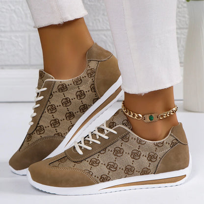 Women SneakersSpring Autumn Fashion Outdoor Versatile Sneakers Women Casual Comfortable Lace Up Walking Shoes for Women