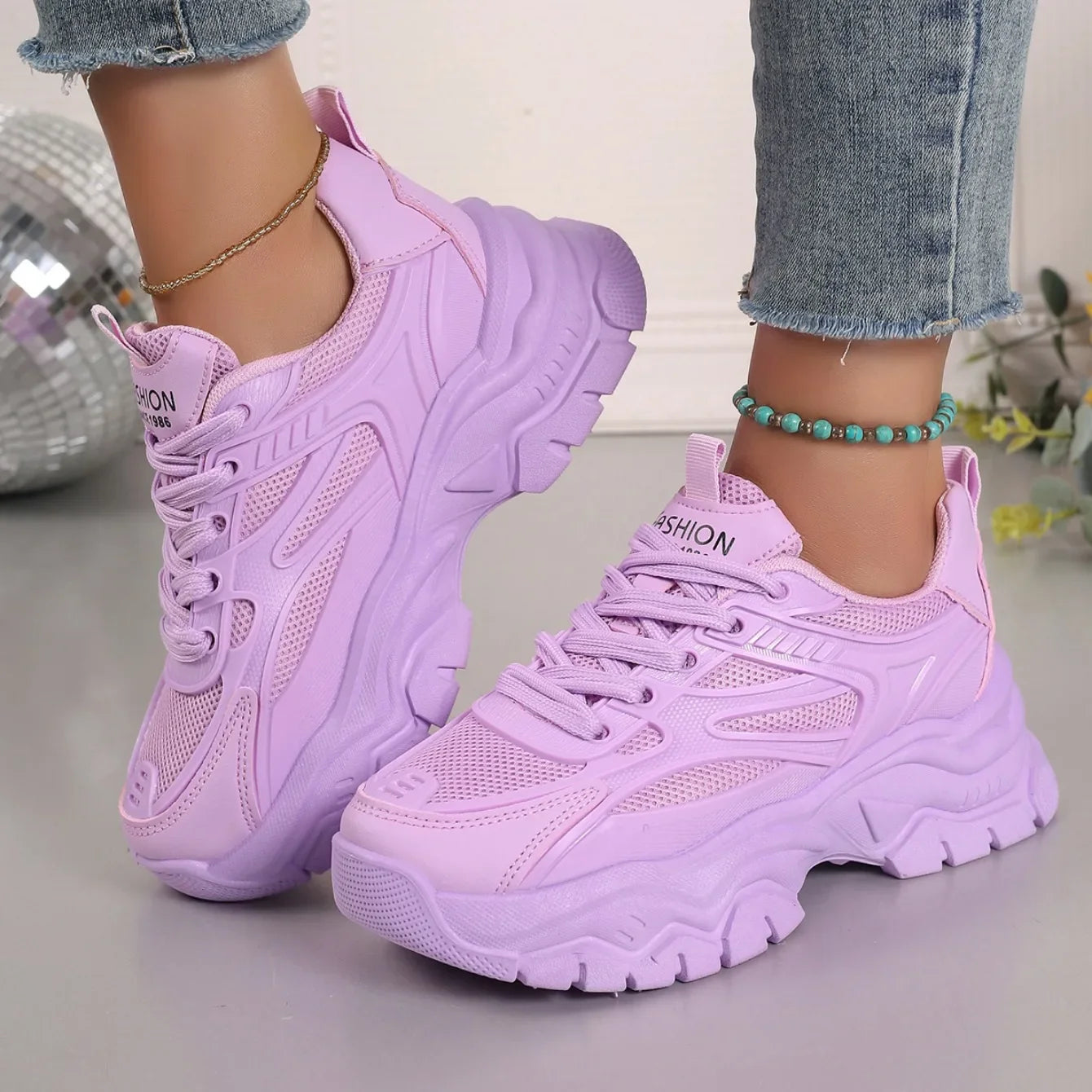 Women Sneakers New Fashion Chunky Sneakers Women Outdoor Tennis Platform Sports Shoes for Women Lightweight Designer Shoes