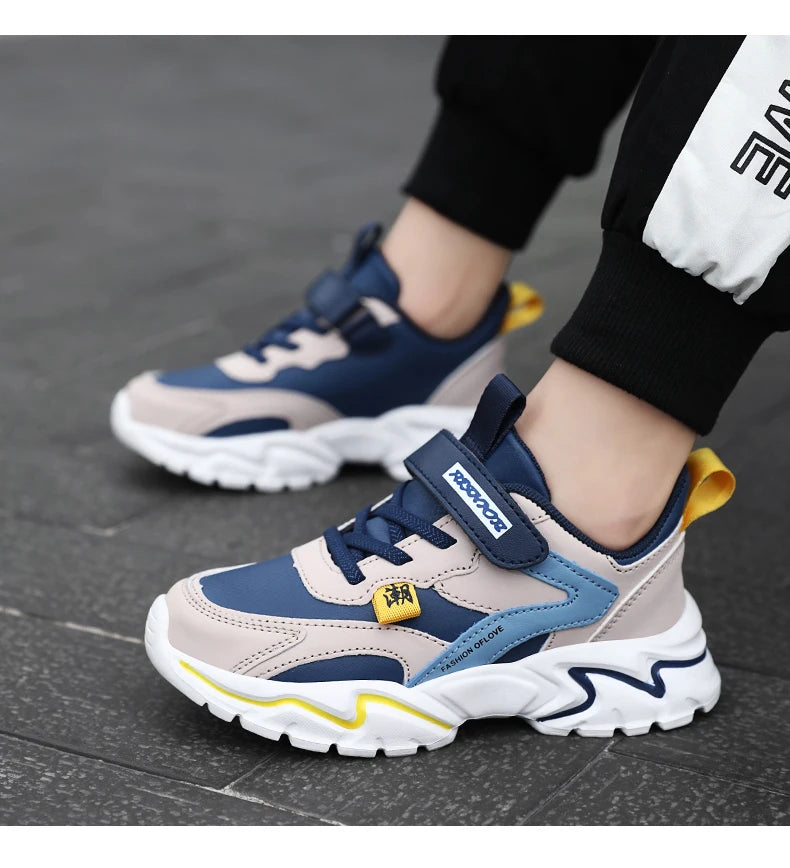 Fashion Children Sneakers Boys Shoes Leather Pu Kids Shoes School Casual Sports Tennis Sneakers for Girls