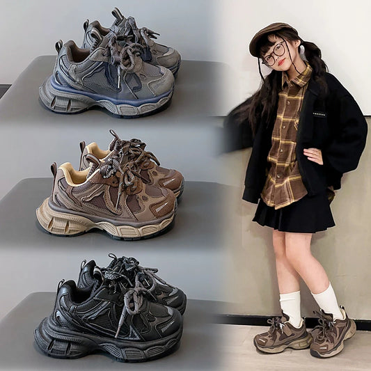 Unisex Kids Active Shoes New Autumn Winter Toddler Platform Sneakers Soft Sole All-day Comfort School Outdoor Sport Shoes