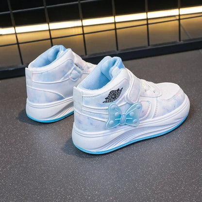 Children's SneakersGirls Casual Shoes Student Shoes Anti-slip Teen Sport Pink Blue Shoes Size 26-37