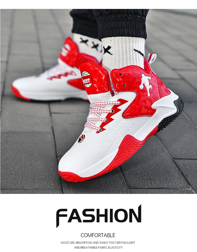 Kids High Top Basketball Shoes for Sports